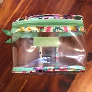 Very Bradley clear cosmetic case